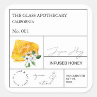 Apothécaire Jasmine Étiquette de miel infusé