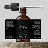 Apothécaire moderne Noir 2 OZ Étiquette de bouteil