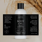 Apothécaire Noir 4 OZ 120ml Étiquette bouteille co