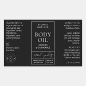 Apothécaire Noir 4 OZ 120ml Étiquette bouteille co (Devant)