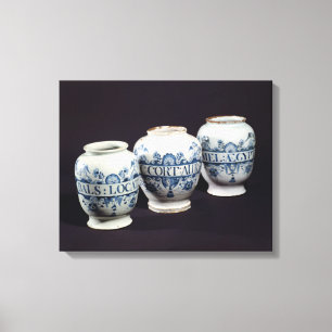 Apothecaries' drug jars, c.1740 canvas afdruk