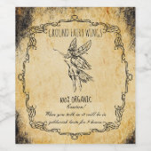 Apothecaris halloween  grondfeeënvleugels wijn etiket (Enkel label)