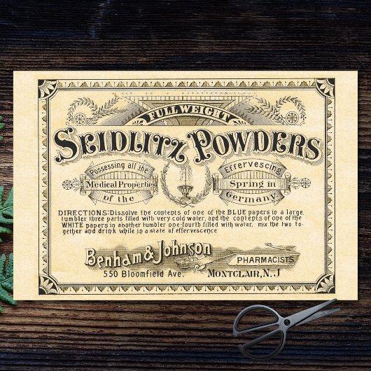 Apothecary Advertisement Decoupage Paper Tissuepapier