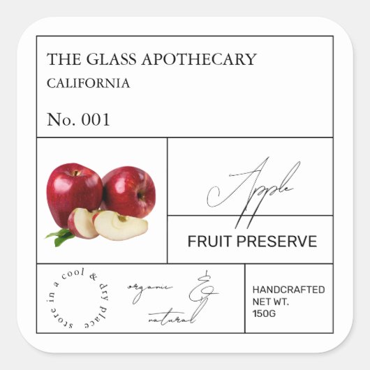 Apothecary Apple Label (Voorkant)