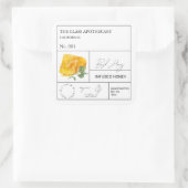 Apothecary Basil Infusé Miel Étiquette (Sac)