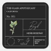 Apothecary Basil Label (Voorkant)