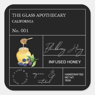 Apothecary Blackberry Infused Honey Étiquette