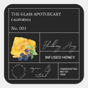 Apothecary Blackberry Infused Honey Étiquette