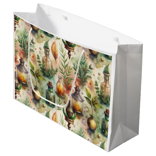 Apothecary Bottles Patroon (1) Groot Cadeauzakje (Voorkant Gekanteld)