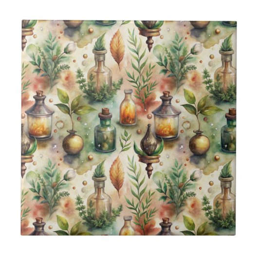  Apothecary Bottles Patroon (1) Tegeltje (Voorkant)