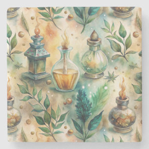  Apothecary Bottles Patroon (4) Stenen Onderzetter