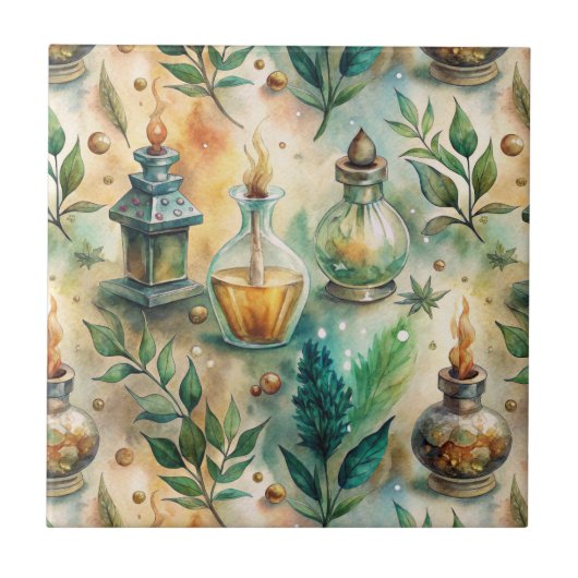  Apothecary Bottles Patroon (4) Tegeltje (Voorkant)