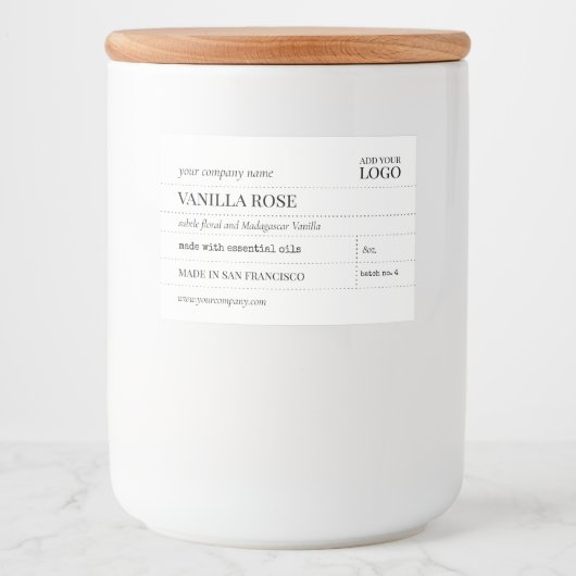  Apothecary Candle of Bath Product Label Voedselcontainer Etiket (Voorkant)