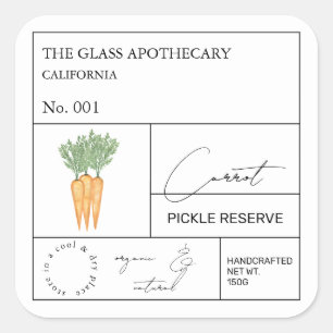 Apothecary Carrot Label