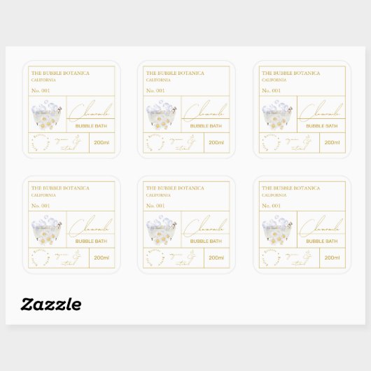 Apothecary Chamomile Bubble Bath Label (Vel)