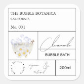 Apothecary Chamomile Bubble Bath Label (Voorkant)