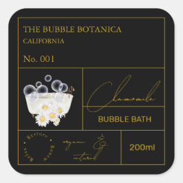 Apothecary Chamomile Bubble Bath Label