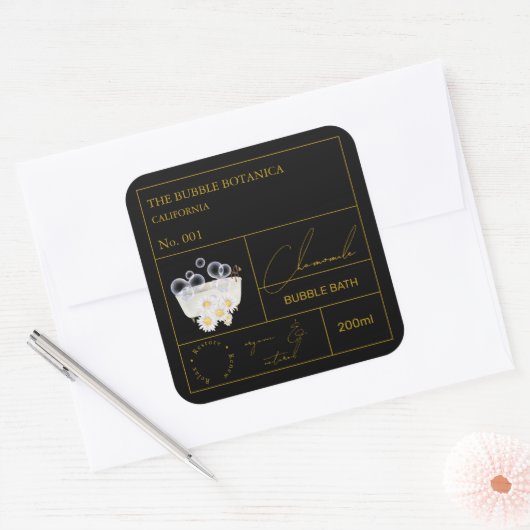 Apothecary Chamomile Bubble Bath Label (Envelop)