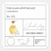 Apothecary Chamomile Infused Honey Label (Voorkant)