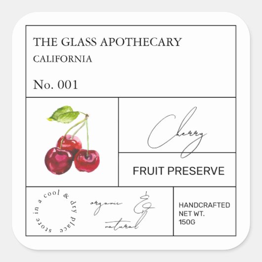 Apothecary Cherry Étiquette (Devant)