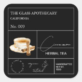 Apothecary Cinnamon Herbal Tea Label (Voorkant)