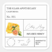 Apothecary Citrus Infused Honey Label (Voorkant)