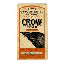  APOTHECARY CROW BEAK | HALLOEEN ETIKET