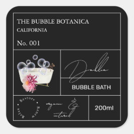 Apothecary Dahlia Bubble Bath Label