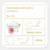 Apothecary Dahlia Bubble Bath Label (Voorkant)