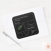 Apothecary Dragon-etiket Vierkante Sticker (Envelop)