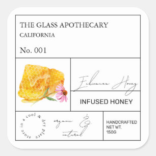 Apothecary Echinacea Infused Honey Étiquette