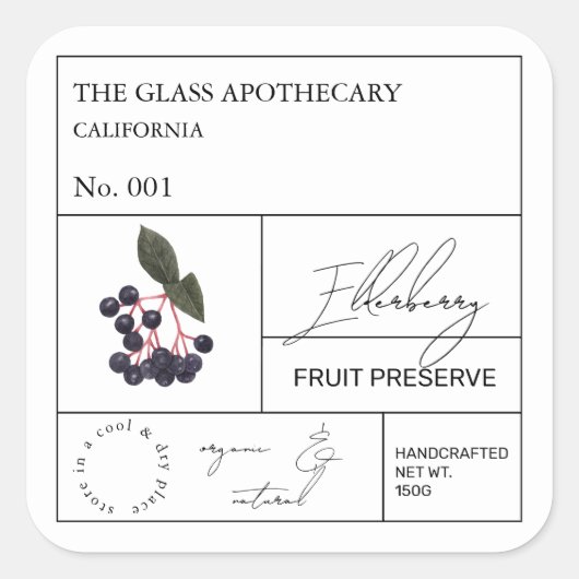Apothecary Elderberry Étiquette (Devant)
