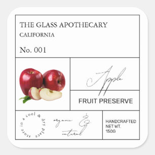 Apothecary Étiquette Apple