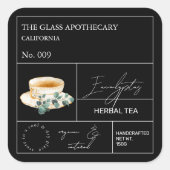 Apothecary Eucalyptus Herbal Tea Étiquette (Devant)