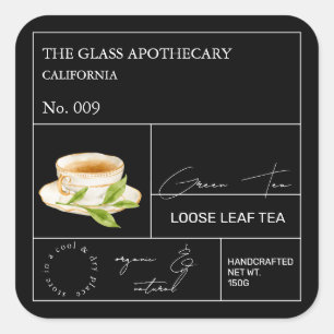 Apothecary Groene Thee Losse Leaf Tea Label