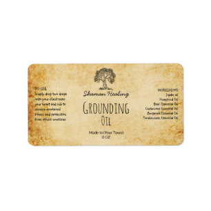  Apothecary Grounding Oil Labels