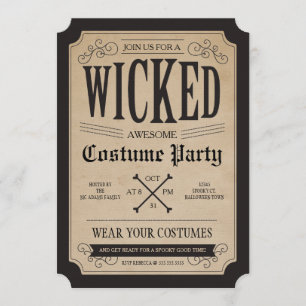 Apothecary Halloween Party Invite Kaart