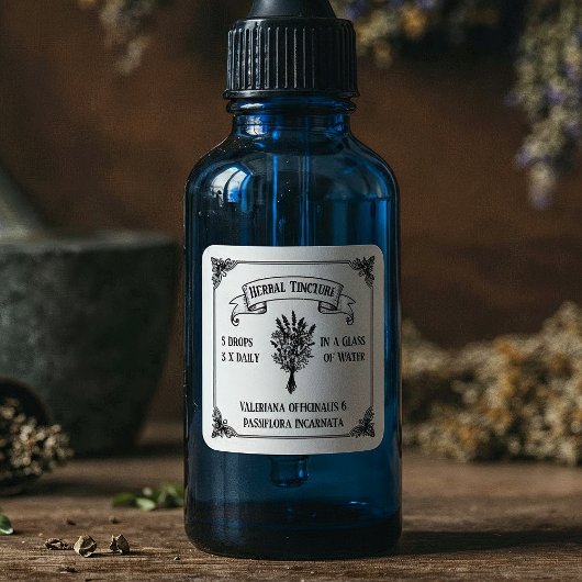 Apothecary Herbal Tincture Branding Zelfinktende Stempel
