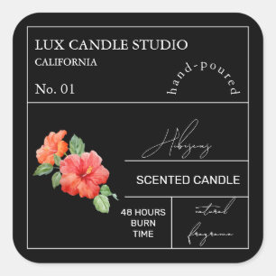 Apothecary Hibiscus geurkaars label
