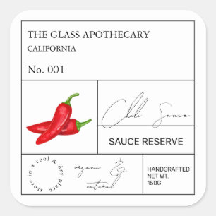 Apothecary Hot Chili Label