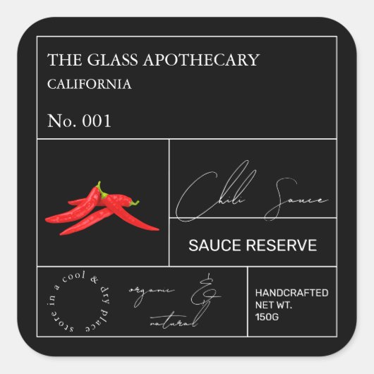 Apothecary Hot Chili Label (Voorkant)