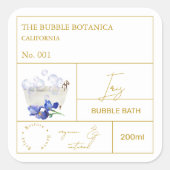 Apothecary Iris Bubble Bath Label (Voorkant)