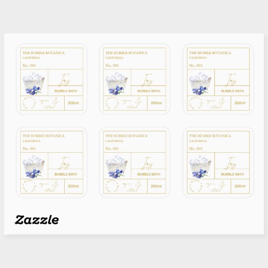 Apothecary Iris Bubble Bath Label (Vel)