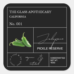 Apothecary Jalapeno Étiquette