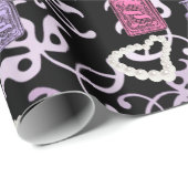 Apothecary Jars & Pearl Hearts Wrapping Paper Cadeaupapier (Rol Hoek)