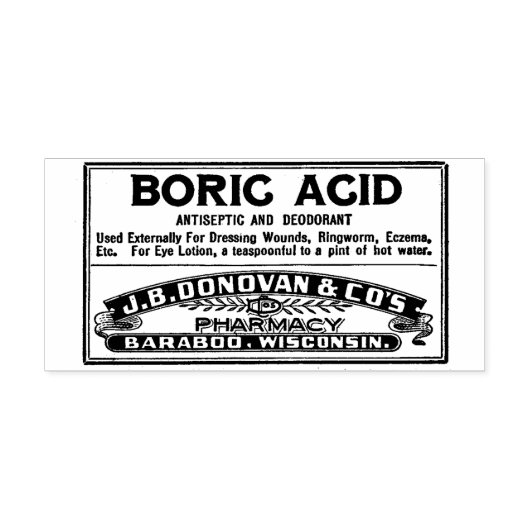 Apothecary  Label Rubber Stamp Rubberstempel (Afrduk)