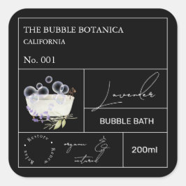 Apothecary Lavender Bubble Bath Label