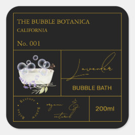 Apothecary Lavender Bubble Bath Label