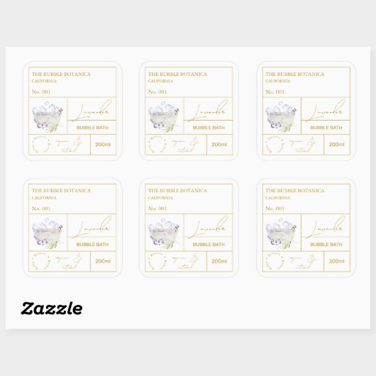 Apothecary Lavender Bubble Bath Label (Vel)
