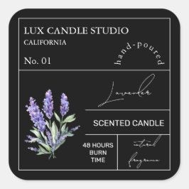 Apothecary Lavender Geurkaars Label